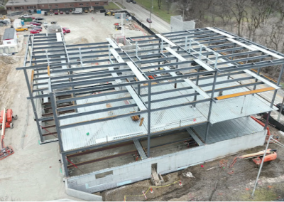 construction site drone footage